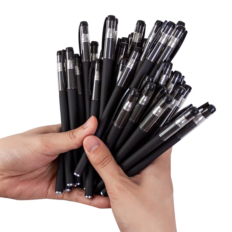 CJP黑色针管头中性笔笔芯替芯（10-11百亿） 黑色中性笔10支