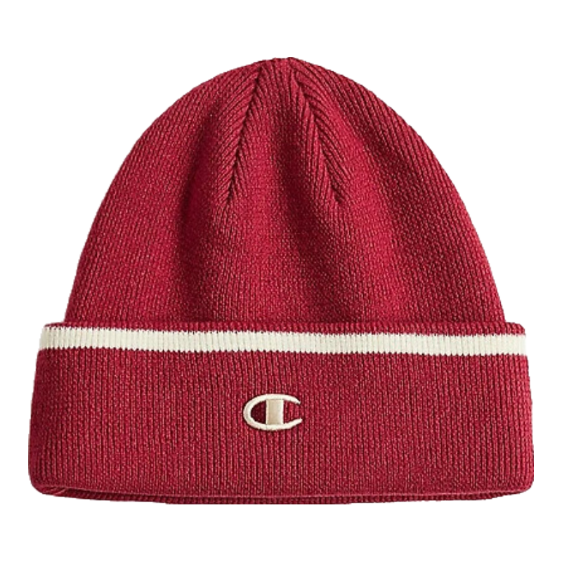 Champion美國冠軍針織帽男女 秋冬百搭冷帽23FWA30 深紅 MIC