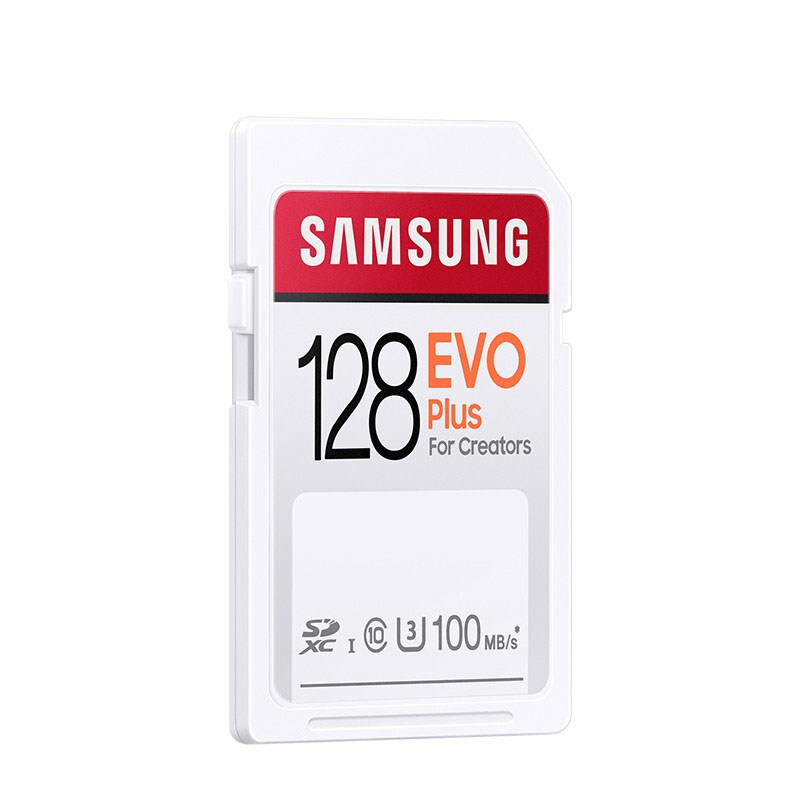 三星（SAMSUNG）128GB SD存储卡 4K U3 class10 EVO Plus 内存卡读速高达100mb/s 4K全高清数码相机卡单反卡