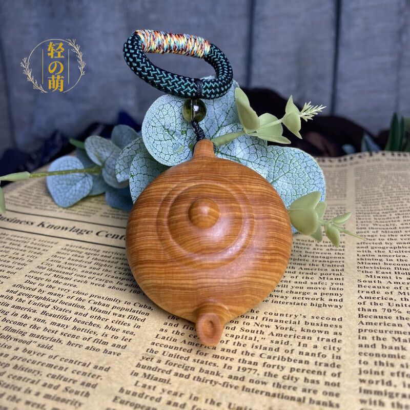 轻萌崖柏木雕无漆无蜡把把壶茶壶手把件文玩盘玩卡通可爱老料把玩件