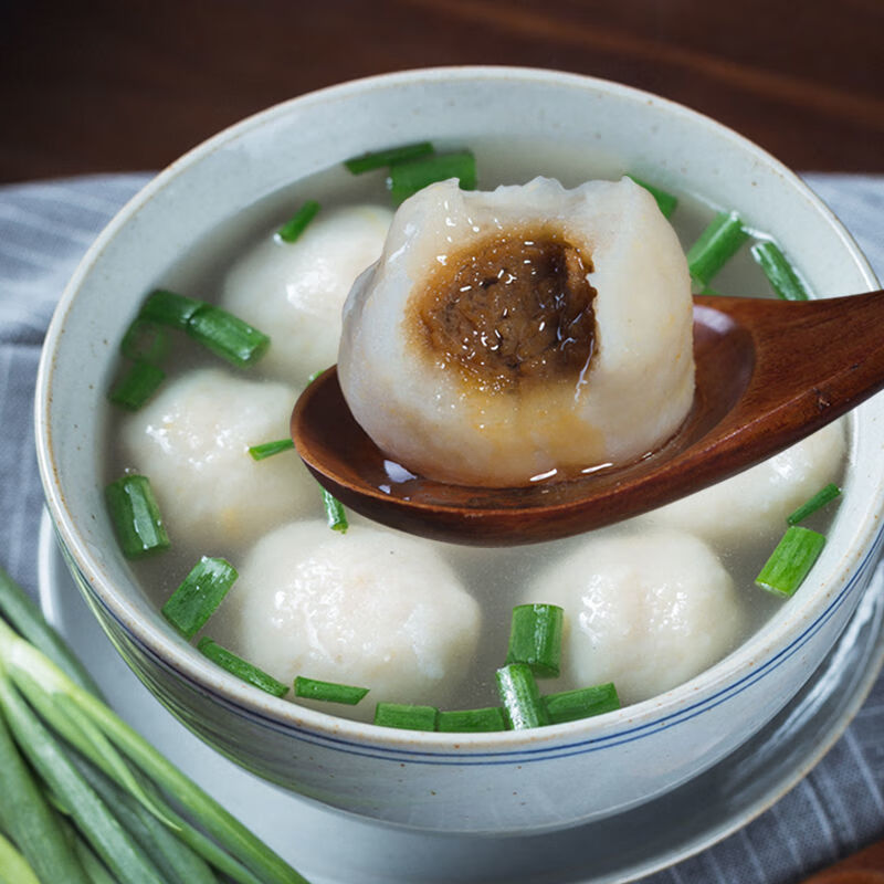 食芳溢福州包心鳗鱼丸福建连江特产手工灌汤猪肉馅火锅食材丸子冷冻
