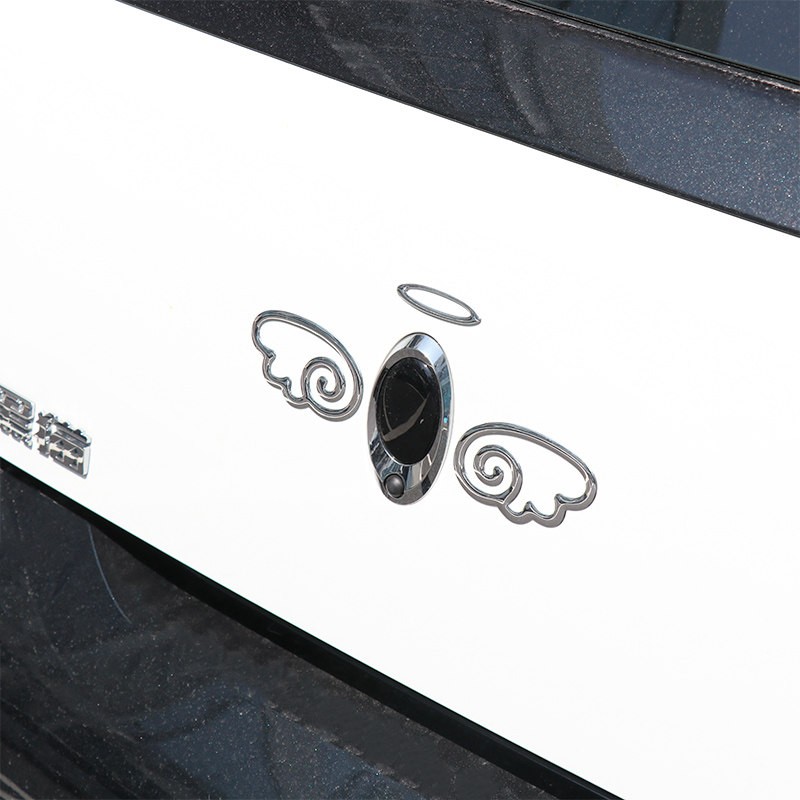 贴纸长城欧拉黑猫r1好猫改装汽车贴装饰个性防水天使翅膀前后车标贴纸