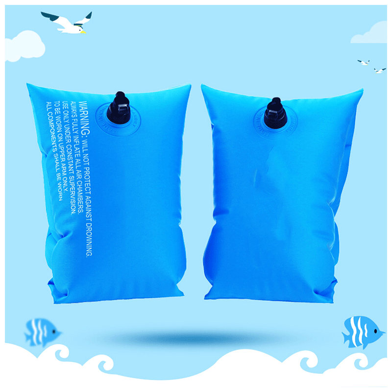 泰瑞格浮袖儿童水袖游泳袖漂装备浮力手臂圈游泳圈大人浮圈浮漂 蓝色