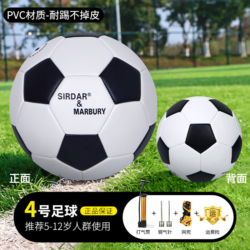 EVANOVM足球正品成人儿童小学生比赛训练专用4号5号宝宝幼儿园 4号经典黑白（3-12岁儿童青少年用球） 标准