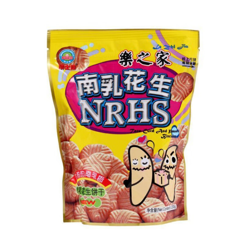 食芳溢5袋 积士佳 乐之家花生饼干200g香辣南乳海苔日式味休闲零食
