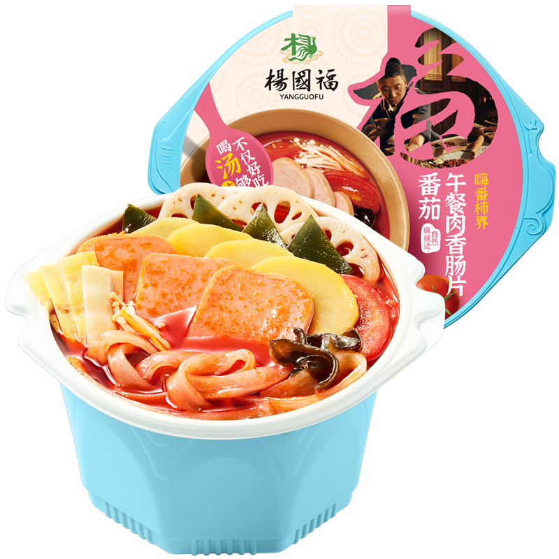 杨国福自热麻辣烫番茄午餐肉价格走势、口感品质及销量分析