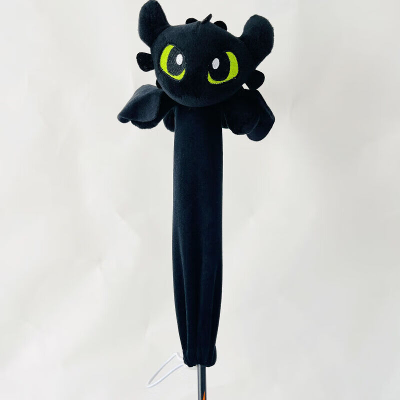 gubpmtshim史迪仔羽毛球拍手柄保护套系列黑白无牙仔小飞龙 印花可爱