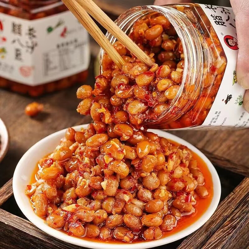 腊八豆农家自制香辣黄豆下饭菜酱豆子正宗豆瓣黄豆酱280g 280g腊八豆