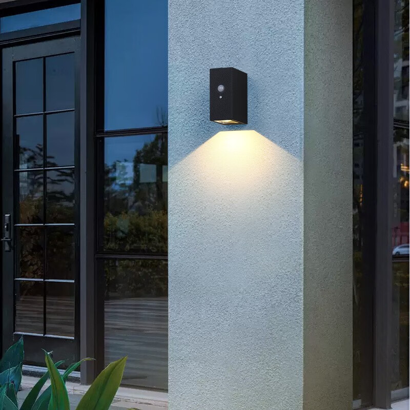 ouxiang)太阳能户外防水壁灯别墅阳台灯庭院入户花园灯露台室外感应
