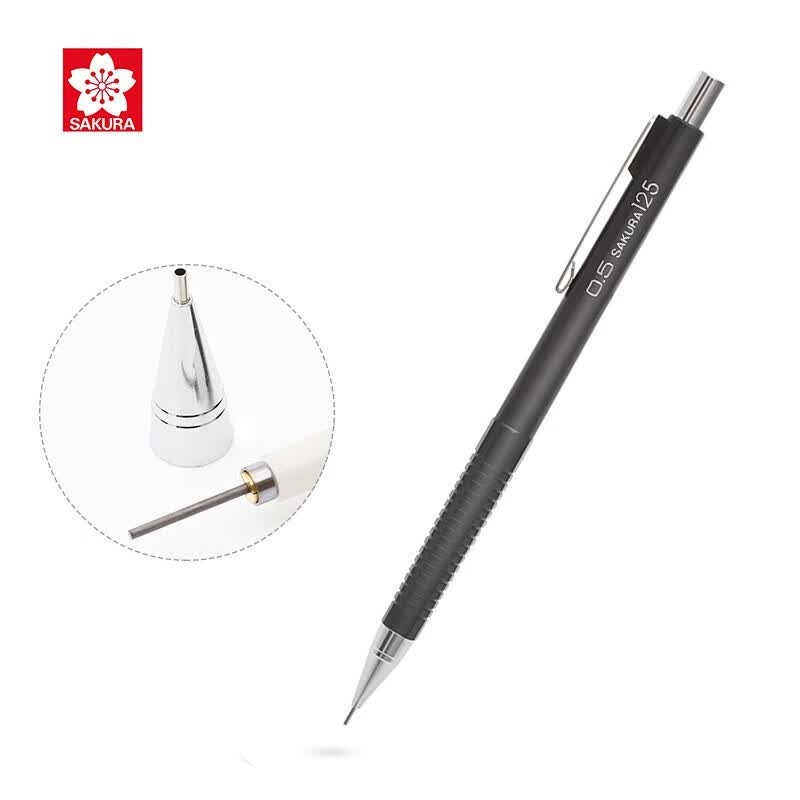 樱花(SAKURA)防断自动铅笔活动铅笔绘图铅笔 避震笔芯防断 0.5mm 黑色【日本进口】怎么样,好用不?