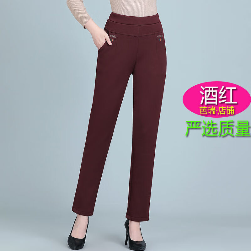妈妈裤子新款春夏老年人直筒宽松紧腰外穿中年女裤大码女式裤子春秋款