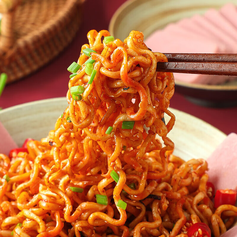 味滋源韩式火鸡面 懒人速食袋装泡面方便速食干拌面零食方便面 102gx10袋
