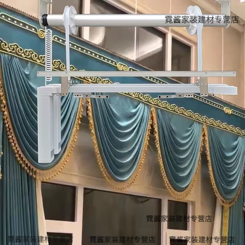 映棠電動窗簾升降開合簾小愛精靈wifi聲控單雙層別墅復式上下升降 2米內(nèi)升降+開合單層