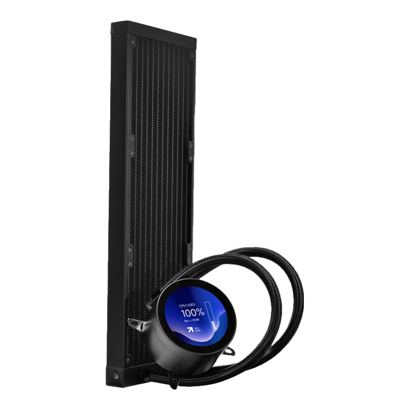 先馬（SAMA）二代XW360-PLUS 無(wú)風(fēng)扇黑色 一體式360水冷CPU散熱器（2.8英寸LCD大圓屏）