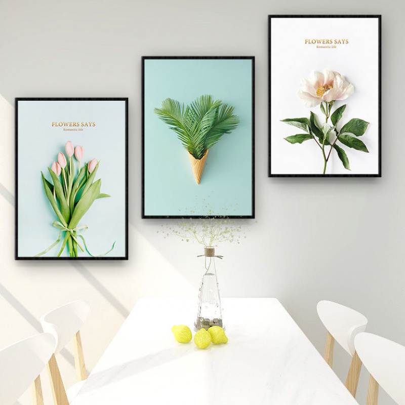 【精选】沙发背景墙挂画三联客厅装饰画北欧风格墙画壁画卧室餐厅现代