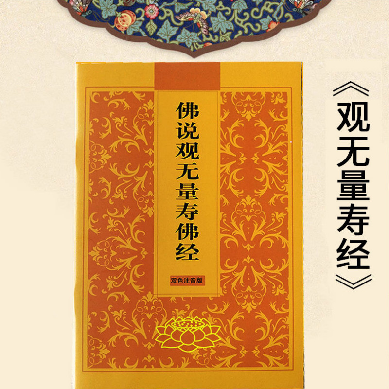佛说观无量寿经注音读诵本佛经带拼音简体大字32开横排版 观无量寿经