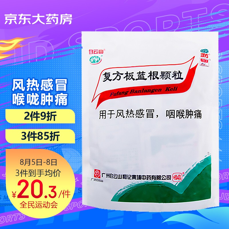 白云山复方板蓝根颗粒的价格历史走势和销量趋势分析及榜单排名