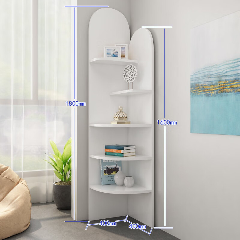 生态宜家官方直销轻奢角柜三角形客厅墙角柜卧室转角书柜置物架拐角边