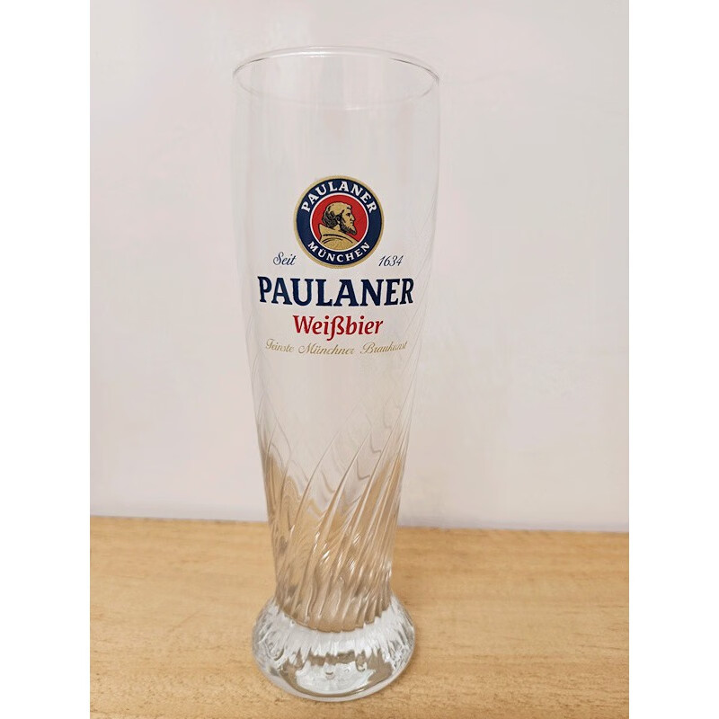 麟酷保拉纳啤酒杯 原厂杯垫精酿 paulaner柏龙啤酒杯保拉纳啤酒杯的 500ml 乳白色