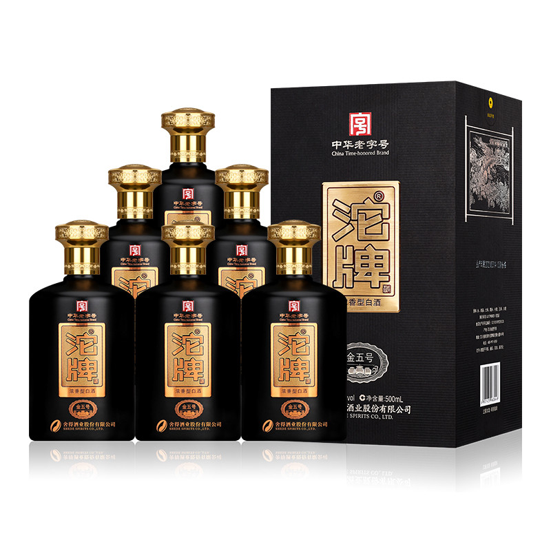 沱牌舍得沱牌金五号52度浓香型白酒粮食酿造商务送礼500ml6整箱年货