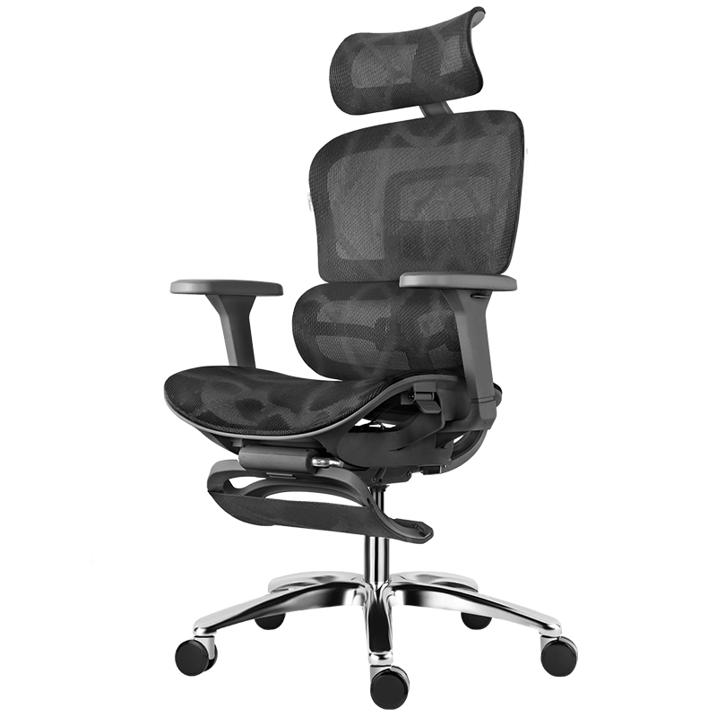 Gedeli 歌德利 V1 人体工学椅电脑椅 多功能调节转椅 6代黑+线控坐深可调+双形态脚踏