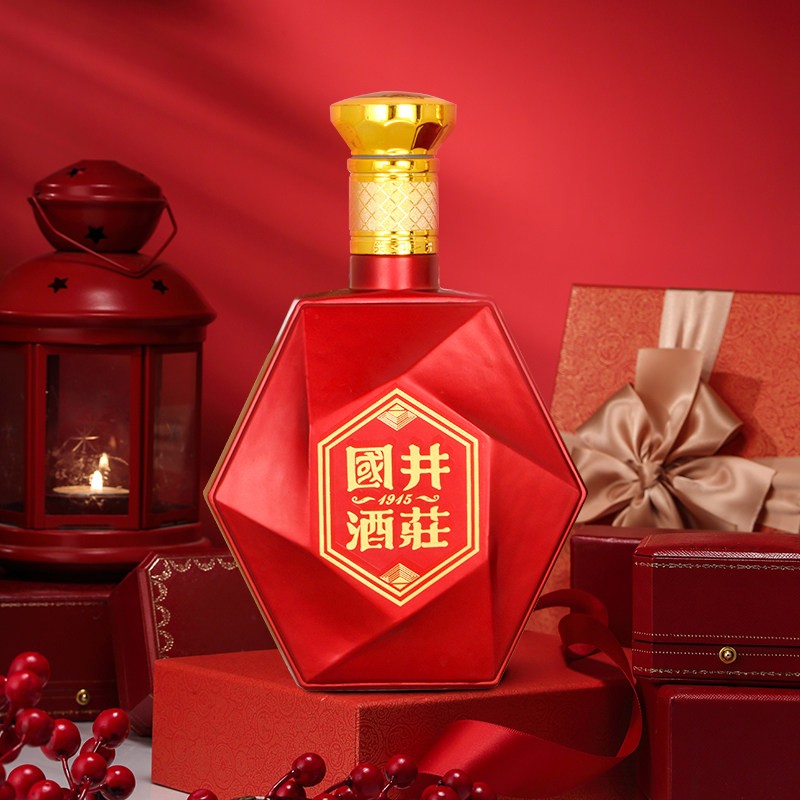 国井白酒 52度红钻 纯粮酿造礼白酒 自饮收藏宴请送礼白酒手提礼盒装 52度 500mL 2瓶