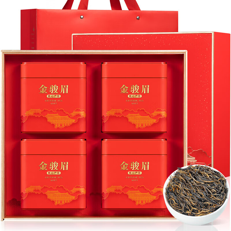 福茗源组合茶叶四大红茶金骏眉滇红小种红茶祁红500g礼盒2024新茶叶 【精选4A特级】金骏眉320g