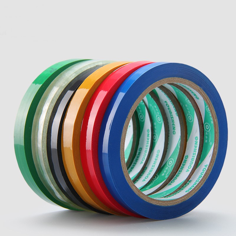 艾利图 彩色胶带 扎果蔬胶带 封口胶带 超市用塑料扎口带 红蓝绿色50