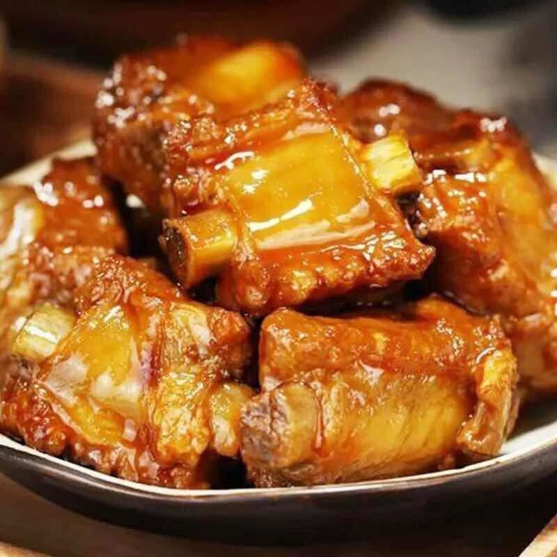 虎钢馋懒人即食猪排骨熟食红烧糖醋排骨内肋排真空包装 红烧排骨250g*