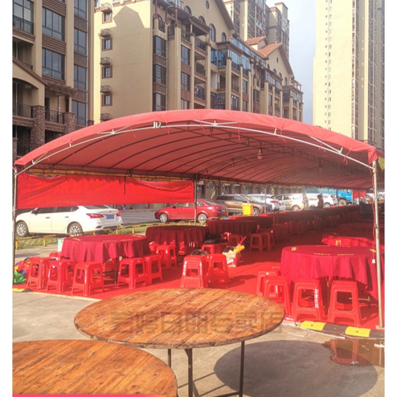 酒席帐篷酒棚酒席帐篷农村婚庆喜棚流动折叠摆酒雨棚遮阳简 宽3米*长6