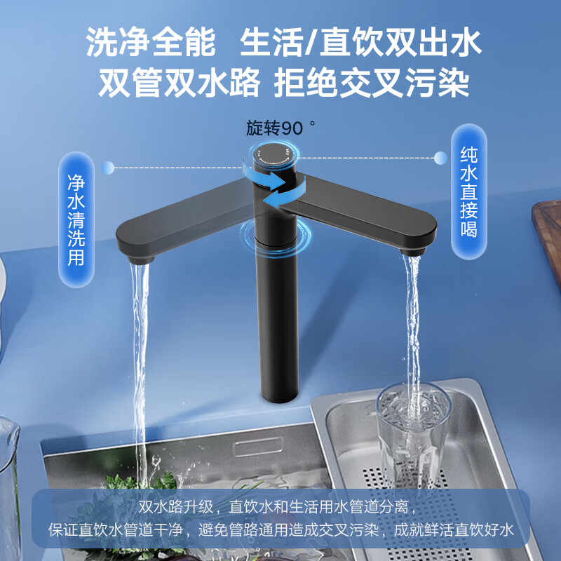 欧派(OPPEIN)净水器家用1000G pro5年RO反渗透0阻垢剂 厨下式净饮机 直饮过滤器 【性能TOP款】600G大通量