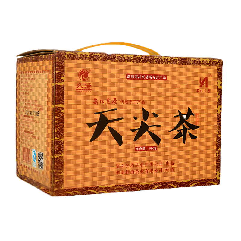 久扬 安化黑茶2014年湘尖天尖茶1kg湖南正宗7个年头传统天尖散茶礼盒 1kg * 1盒