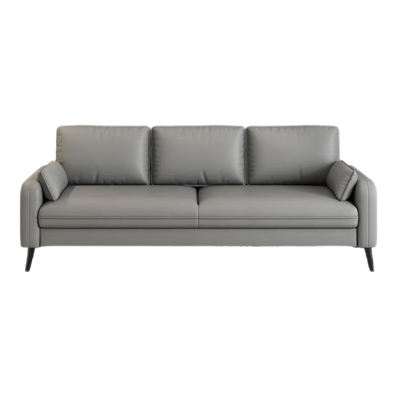 沐乐旭沙发客厅小户型科技布公寓出租房办公小沙发网红卧室布艺沙发 浅灰色科技布【防水防污】 三人位 168cm 配3抱枕