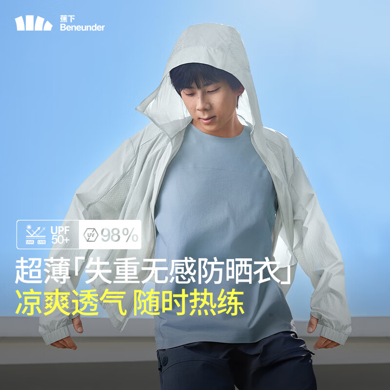 蕉下（beneunder）男士防晒衣夹克外套夏季新品轻薄透气防紫外线防晒服TS11424 银河灰 2XL