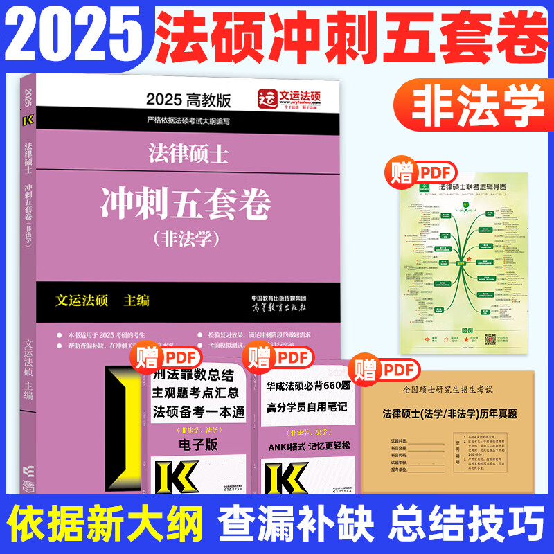 【新版预售】非法学2025法硕考研法律硕士联考冲刺五套卷5套