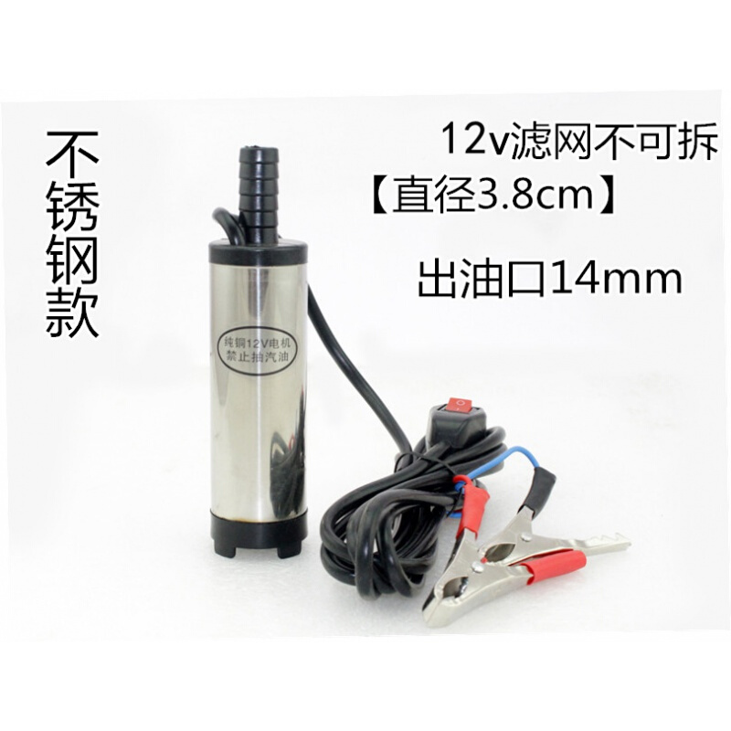睿爸电动油泵12v24v220伏潜水泵直流电瓶小油泵柴油泵微型抽油抽水泵