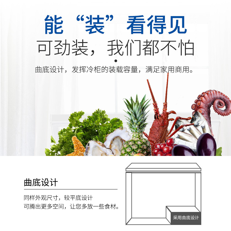 奥克斯（AUX）小冰柜家用冷冻小型一级节能省电迷你卧式冷藏保鲜储母乳冷柜 奥克斯56L冷柜升级款（一级能效）