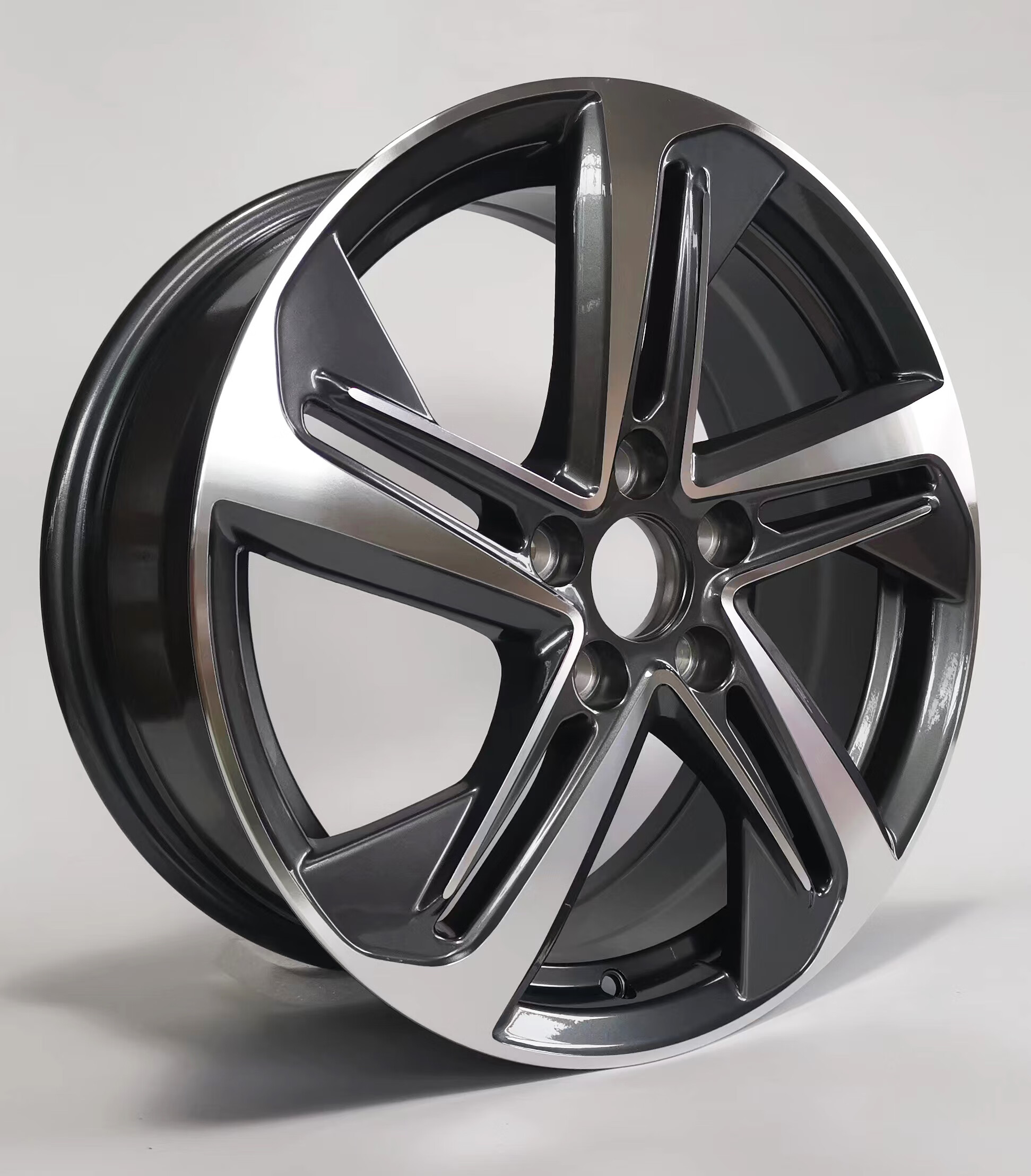 适用于北汽新能源eu5轮毂17寸绅宝d50铝钢圈胎铃18款r550 枪灰色