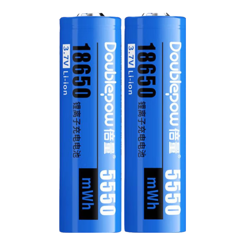 ������Doublepow��18650﮵��5550mWh��ͷ2��3.7V-4.2Vͨ�ÿɳ��﮵��ǿ���ֵ�Ͳר��17.5Ԫ