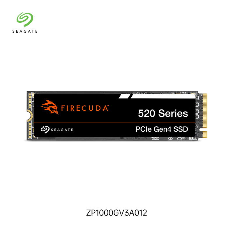5000MB/s：希捷酷玩 520 固态硬盘 1T 版 293.8 元新低（PCIe 4.0）