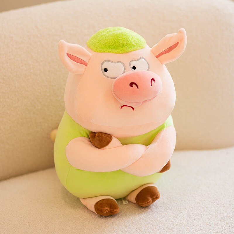 捉趣(zhuoqu)猪猪玩偶可爱生气猪毛绒玩具小公仔布娃娃床上睡觉抱枕孩