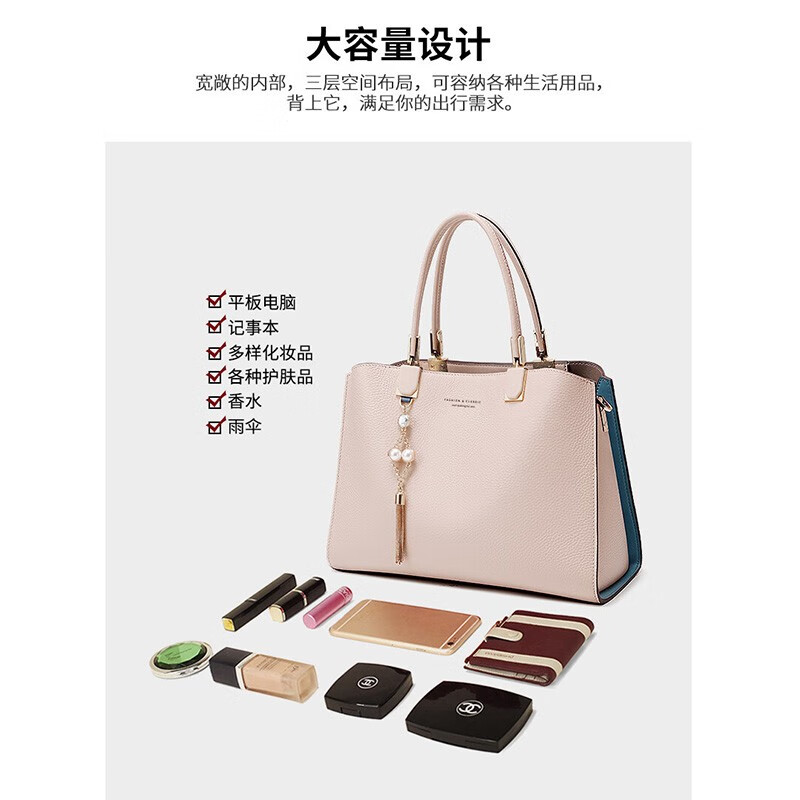 纪诗哲(GIEVSZHE)包包女包新款轻奢女士单肩斜挎手提包情人节生日礼物送老婆 蓝色