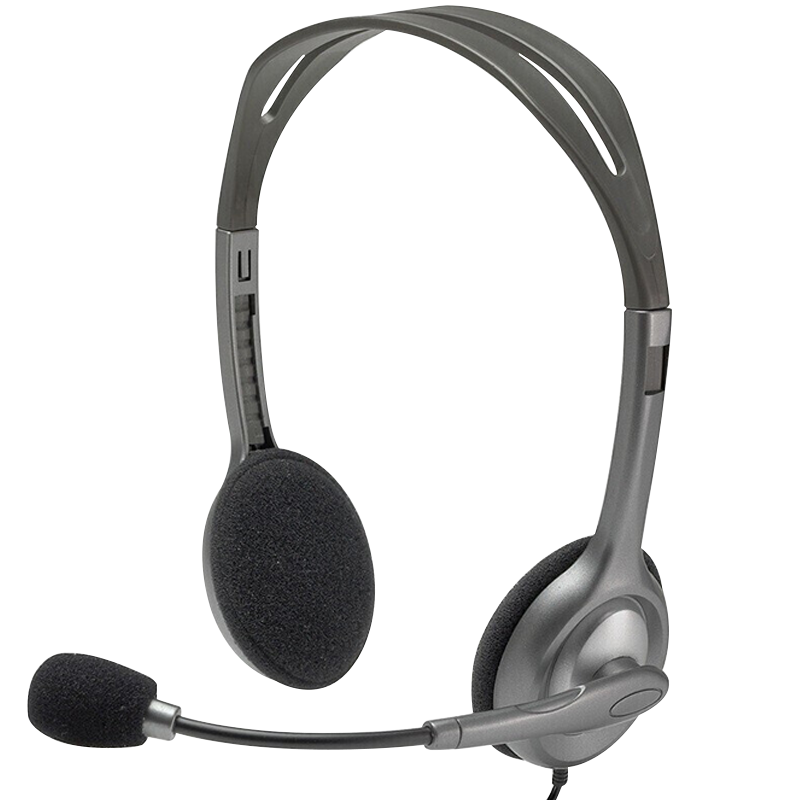 罗技（Logitech） H111头戴式耳机多功能立体声耳麦电脑笔记本麦克风耳机耳麦教育办公培训 H11110030829848361