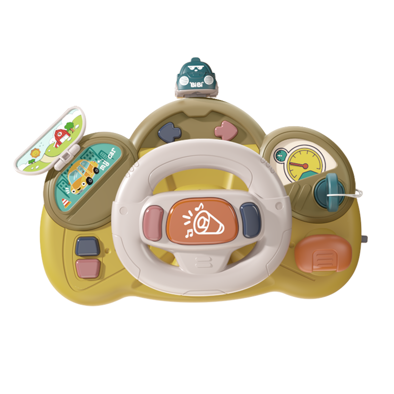 灵动宝宝儿童方向盘玩具婴儿模拟驾驶动作训练教具推车仿真开车男孩1-2岁