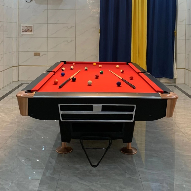 吉兴久大理石台面台球桌大理石出口型台球桌家用二合一款 美式黑八