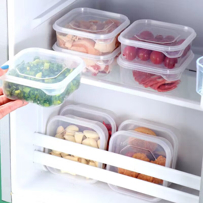 GHZJ冰箱收纳盒冻肉分格盒子冷冻保鲜盒食物分装盒冰箱专用整 2个装【 350ml 】