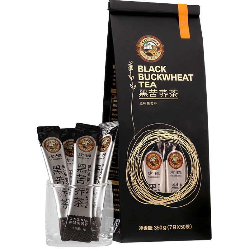 虎标中国香港品牌 养生茶 四川大凉山黑苦荞茶350g/袋独立小袋装