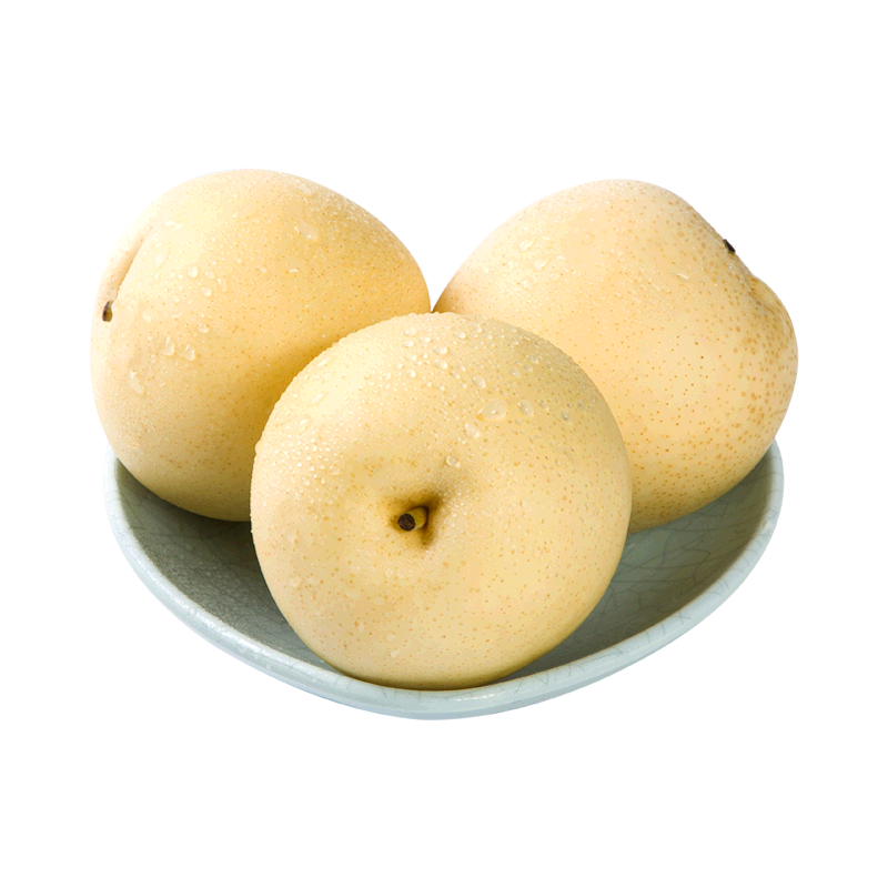 京鮮生 河北辛集白玉皇冠梨 凈重4.5斤 單果260g+  生鮮水果 源頭直發(fā)