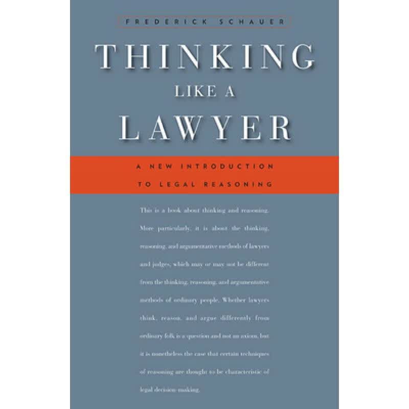 【2周达】像律师一样思考 Thinking Like a Lawyer: A New Introduction to Legal Reasoning