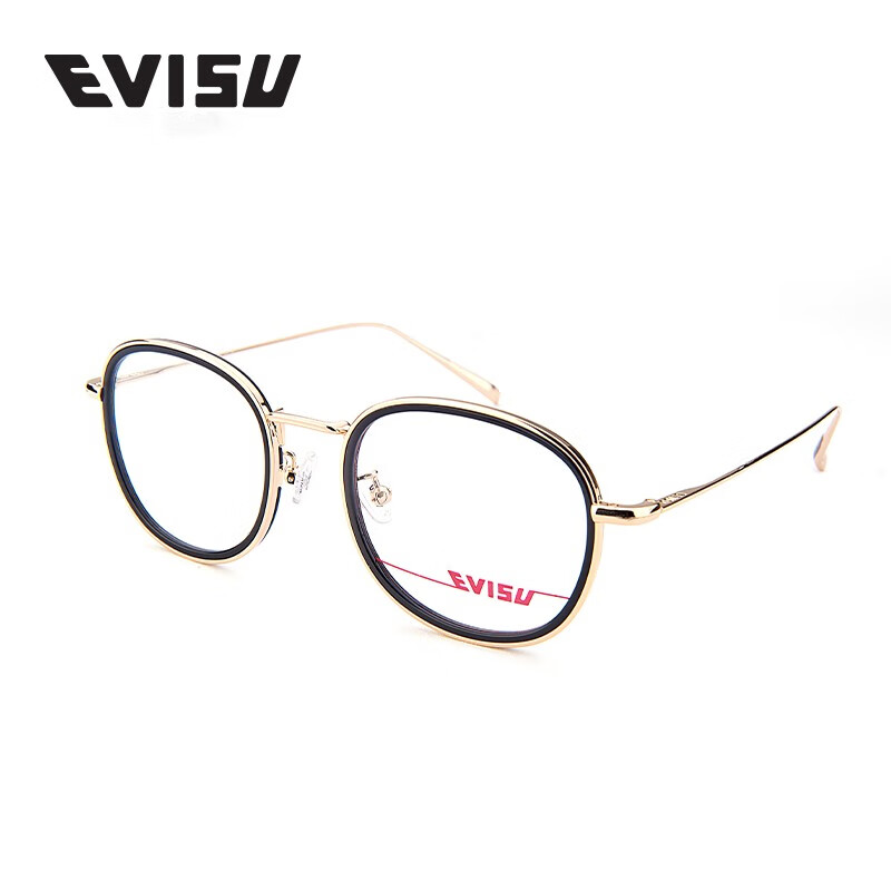 EVISU 惠美寿自带平光眼镜男、女近视光学眼镜架可配近视潮流6009 C1